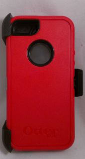 NEW Red and Black Otter Box Defender Case with holster for Apple 