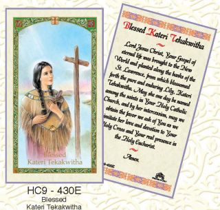 BLESSED KATERI TEKAKWITHA CATHOLIC HOLY CARD (3CARDS)