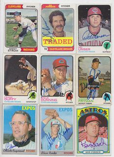 1974 TOPPS SIGNED TRADED CARD BOB JOHNSON INDIANS 1969 METS ROYALS 