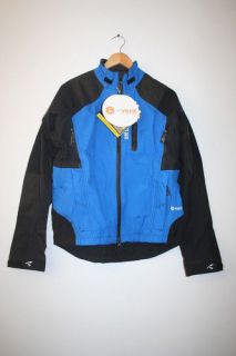 Showers Pass Mountain Elite Jacket Mens Black/Blue MEDIUM NEW