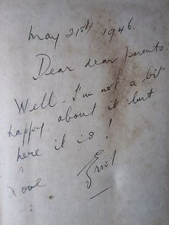 Showdown by Errol Flynn Signed by Flynn to Parents 1946