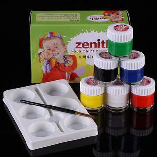   Colors Paint+Brush Professional Face Body Art Party Painting Tattoo