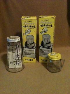 Vintage Oster 8 OZ Mini Blend/Storage Containers 2 Boxes of 3 New & 1 