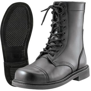 Black Leather Oil Resistant Army Marines Combat Boots 9 Inches