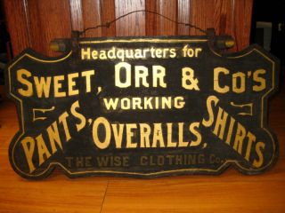 Sweet orr & cos workwear ad sign display original lee