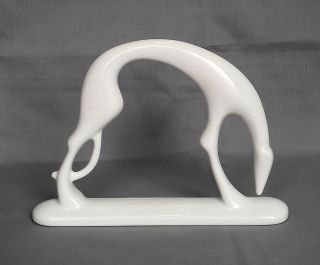 Newly listed HAEGER POTTERY ART DECO WHITE GREYHOUND DOWN STATUE