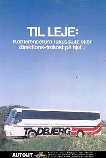 1988 Todberg Bova DAF RV Motorhome Bus Brochure Denmark