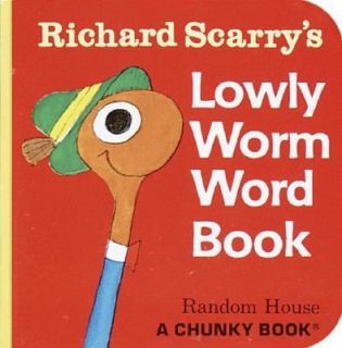   Lowly Worm Word Book by Richard Scarry 1981, Board Book