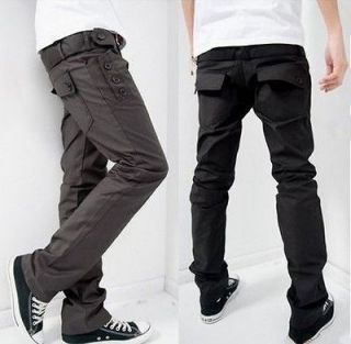   Casual Slim Fit UK Stylish Straight Casual Pant Trousers 3colors K1508
