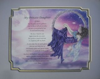   DAUGHTER PERSONALIZED POEM BIRTHDAY OR CHRISTMAS GIFT FAIRY DECOR
