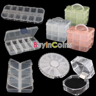   Cells/3 Layer Wheel Jewelry Pill Nail Art Drug Storage Ring Case Box