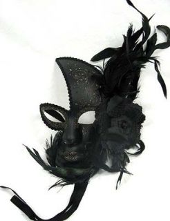 Victorian Style Gold and Black Venetian Mask   BARGAIN