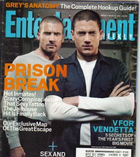 DOMINIC PURCELL WENTWORTH MILLER Entertainmetn Weekly 3/24/06 PRISON 