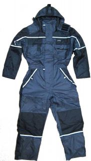 Waterproof Winter Quilted Boilersuit Multi Pocket Warm Work Coverall 