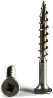 Stainless Steel Square Drive Wood Deck Screws #8 x 1 5/8 Qty 100