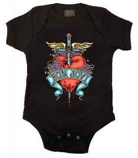 Bon Jovi Onesie Baby Bodysuit   Officially Licensed by Kiditude
