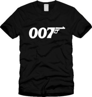 Vintage 007 T SHIRT james bond connery moore spy NEW