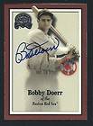 Bobby Doerr signed card autograph Boston Red Sox HOF