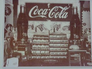 Coca Cola Giant Bottles Window Display Old Photo 1950s