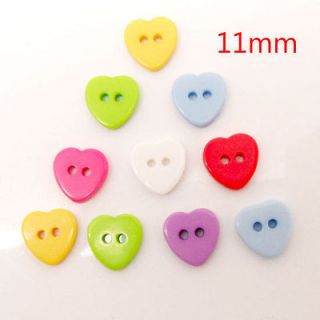   Resin Heart 2 Holes Sewing Buttons Scrapbooking 11mm Knopf Bouton