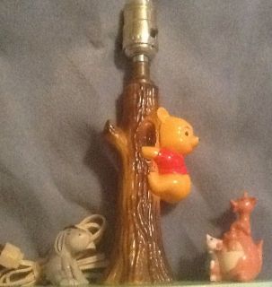 Vintage Winnie the Pooh and Friends Lamp Without Lamp Shade