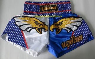 Muay Thai Kick Boxing MMA K1 Shorts L White Red Blue Black Gold Eagle 