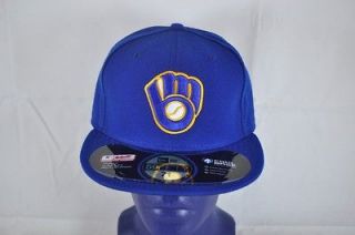 NEW ERA MILWAUKEE BREWERS ROYAL BLUE, GOLD YELLOW WHITE FITTED HAT 7 1 
