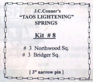   Spring 4 Coil Kit #8,Fits Bridger &Northwoods #3 Sq jaw traps