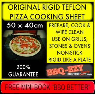   Rigid Pizza Large Cooking Sheet BBQ OVEN STONE 50x40cm Wipes Clean