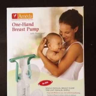 New In Box Ameda One Hand Breast Pump With Flexishield