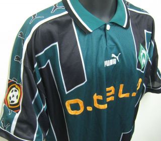 Vtg 90s Puma WERDER BREMEN Trikot Football Shirt BUNDESLIGA Jersey 
