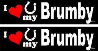 love my Brumby Horse trailer bumper stickers decals LARGE 3.0 X 