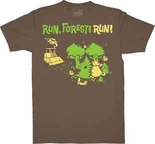 Shirt Tee TEE HUGGER NEW Run Forest Run (MEN/Adult) Anime Licensed 
