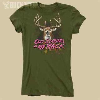Buck Wear Quit Staring at My Rack Deer Hunting T Shirt Deer Head Buck