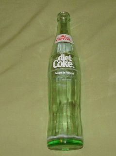   Diet Coke Return for Deposit Coca Cola Glass Collectible Burlington Vt