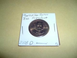 Martin Van Buren 2008 D Gold Dollar Clad Coin 8th President 5