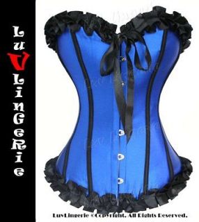 835BL Classical Victorian Moulin Rouge Corset Bustier S