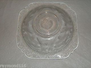   FEDERAL MADRID Clear / Crystal COVERED BUTTER / CHEESE DISH Excellent