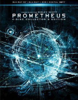 Prometheus (Blu ray/DVD, 2012, 4 Disc Set, Collectors Edition; 3D 