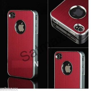 Deluxe Aluminium Bumper Series Case Cover For iPhone 4 4G 4S+ Front 