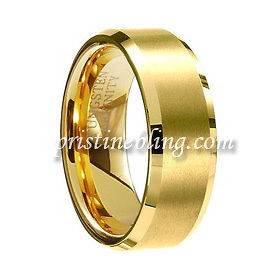   Carbide Wedding Band Ring Mens Jewelry Comfort fit Brushed Center