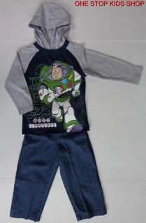 BUZZ LIGHTYEAR Boys 2T 3T 4T 5T Set OUTFIT Hoodie Shirt Pants TOY 