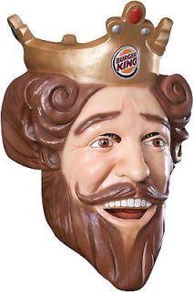 Burger King Vinyl Mask Scary Funny Dress Up Adult Halloween Costume 