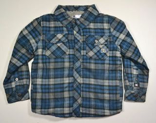 NWT KiDs Boys DC Burleigh Sherpa Lined Flannel Shirt