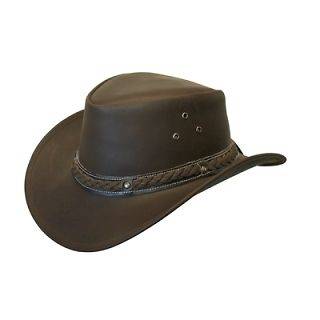 Cov Ver Hats Brown Australian ouback Cowboy Style Packable Bullhide 