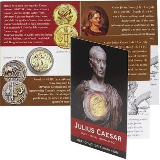 JULIUS CAESAR replica AUREUS GOLDEN COIN ROMAN COINS ROMANS EMPEROR 