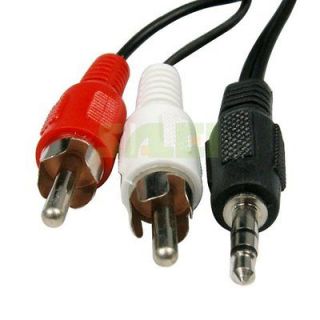 5mm Plug Jack to 2 RCA Male Stereo Audio Cable US