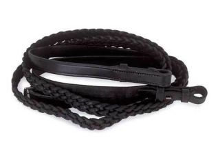 Quality Windsor Leather Plaited Horse Riding Reins Black or Brown inc 