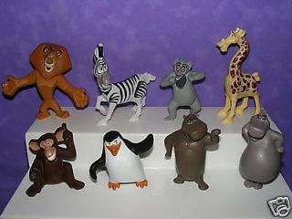 AWESOME COMPLETE 8pc SET OF MCDONALDS MADAGASCAR 2 TOYS TAKE A LOOK 