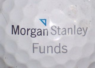 MORGAN STANLEY BANK FUNDS LOGO GOLF BALL BALLS